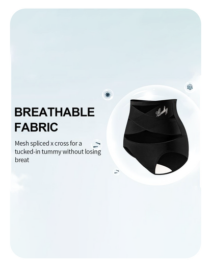 High Waisted Tummy Crossover Seamless Shapewear Pants