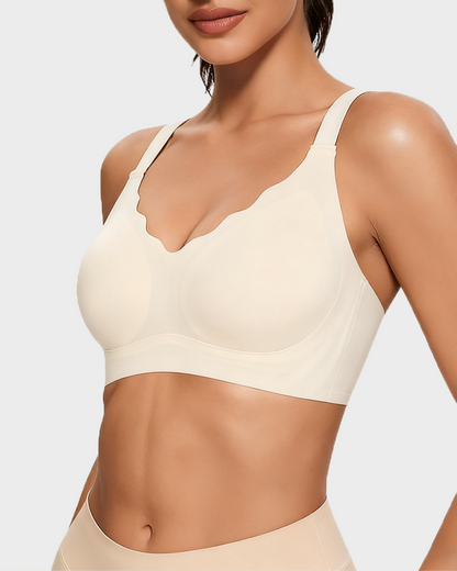 Scalloped Non-Steel Ring Comfort Gathering Bra