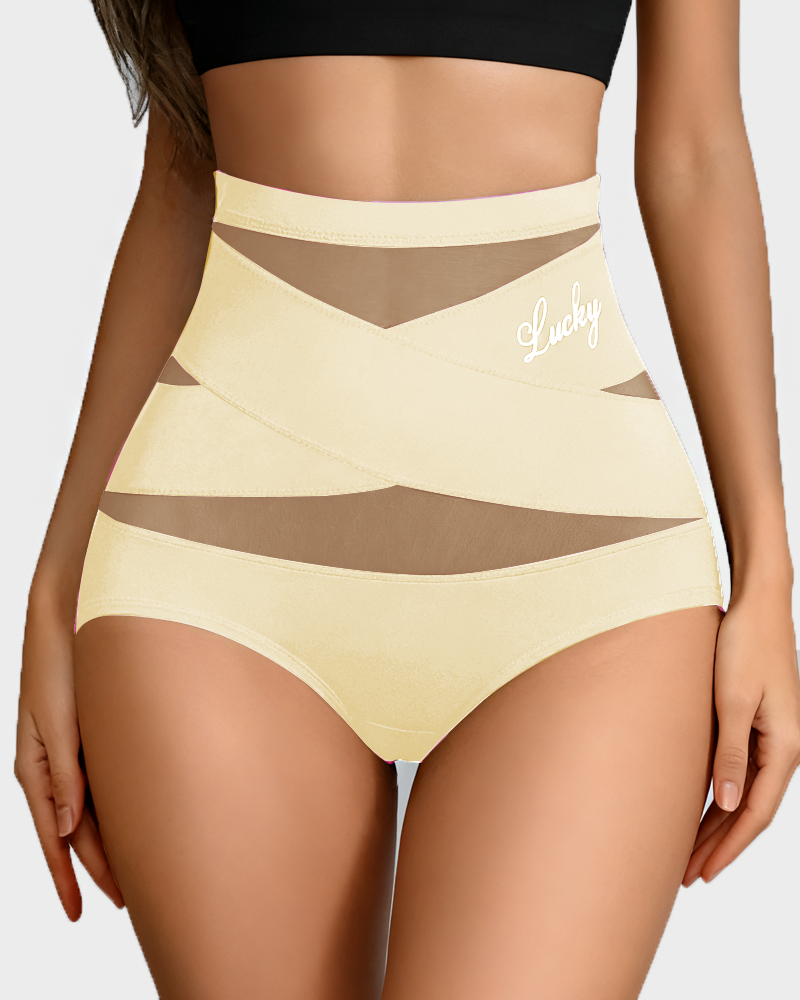 High Waisted Tummy Crossover Seamless Shapewear Pants