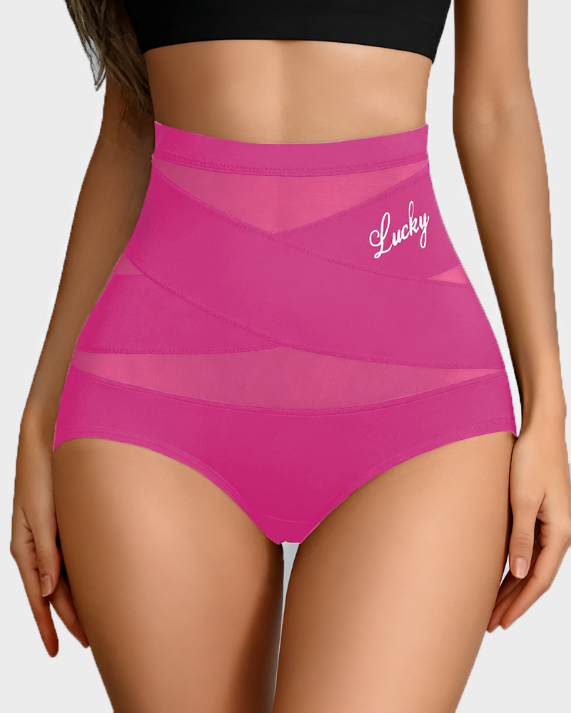 High Waisted Tummy Crossover Seamless Shapewear Pants