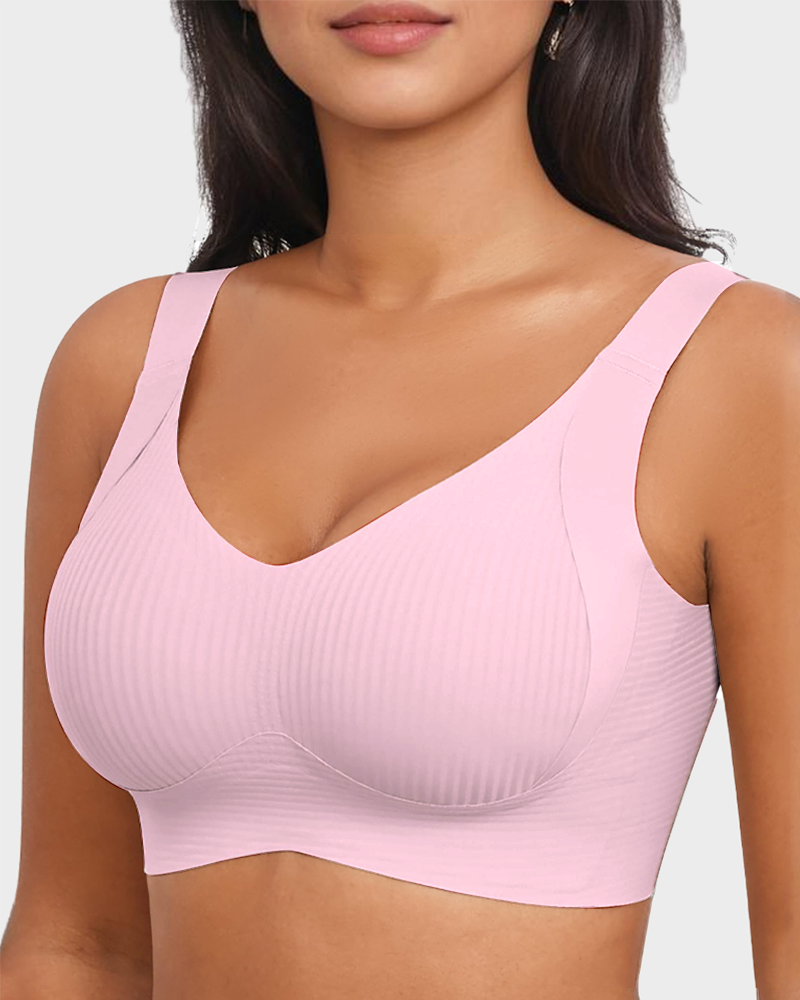 Women's Adjustable Non-Steel Ring Thin Lined Comfort Bra